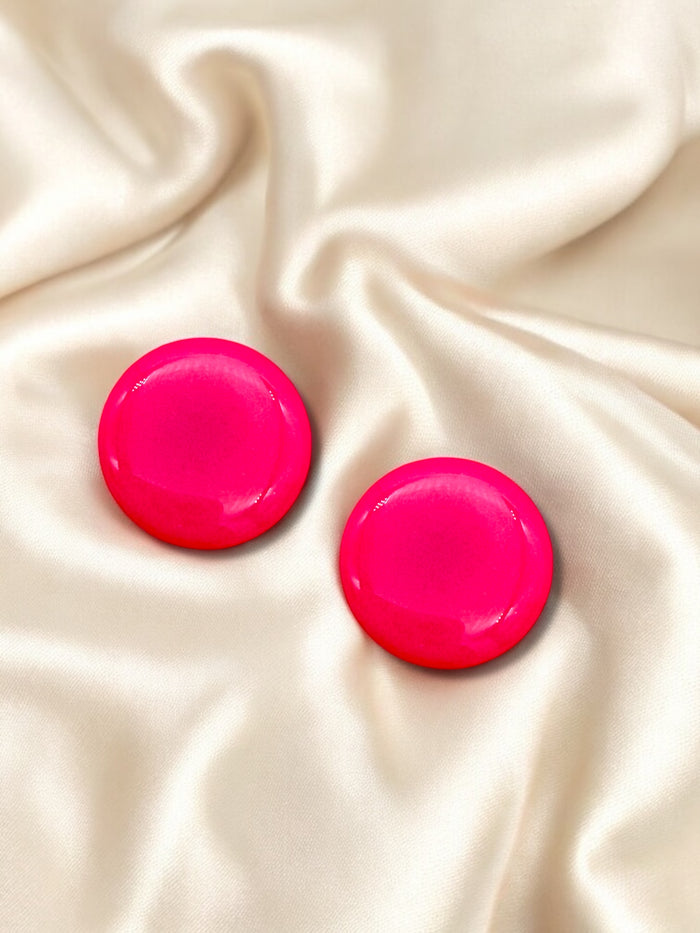 2cm Studs Hot Pink Pop