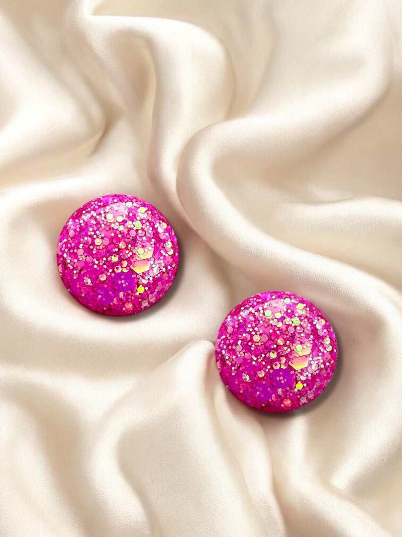 2cm Studs Barbie Pink