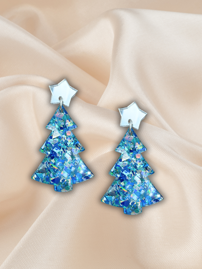 Large Acrylic Christmas Tree Dangle Seafoam