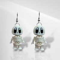 3D Skeleton Dangle Earrings