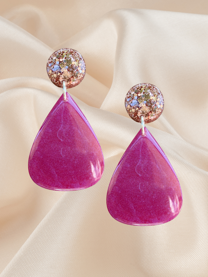 MIDI Teardrop Dangle Fuchsia Glaze