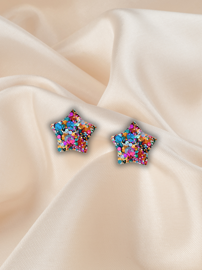 1.5cm Star Stud Merry Bright