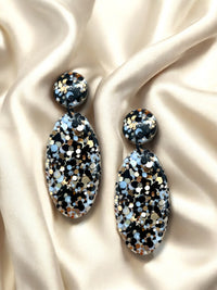 LARGE Oval Dangle Luxe Leopard