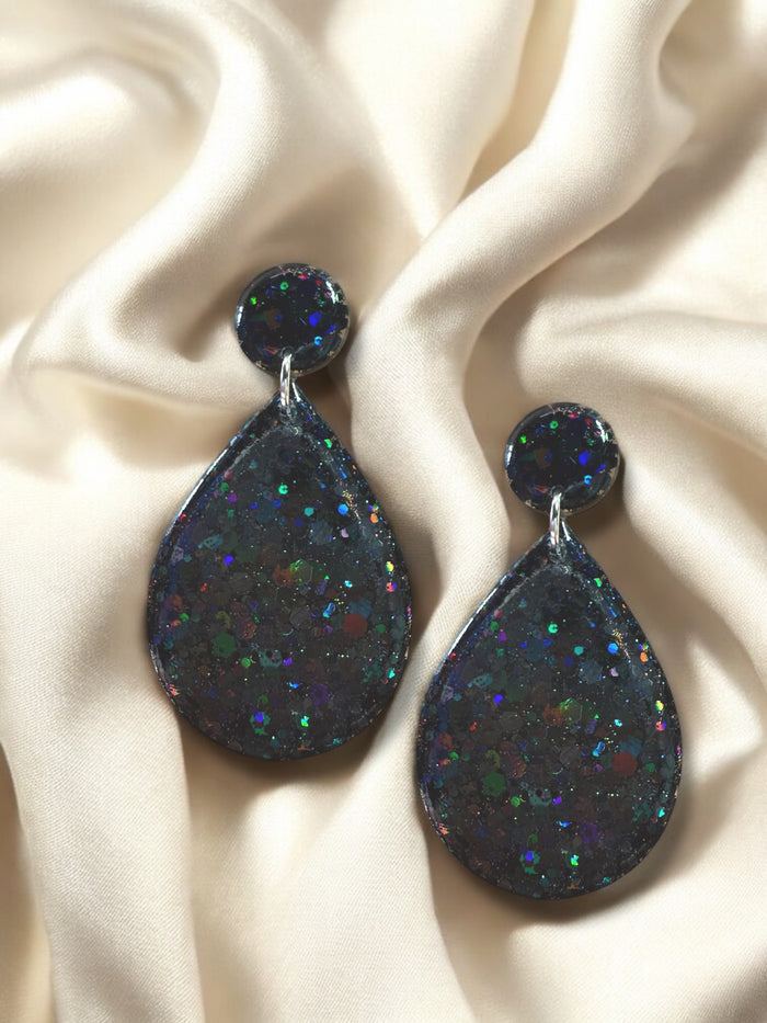 Large Dangle Black Kaleidoscope