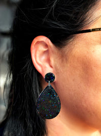 Large Dangle Black Kaleidoscope
