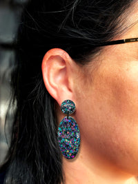 LARGE Oval Dangle Moonlight Mirage