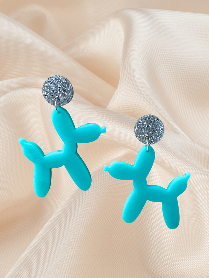 BALLOON PUPPY DANGLE TEAL