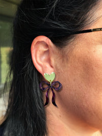 Acrylic Valentine Bow Dangle