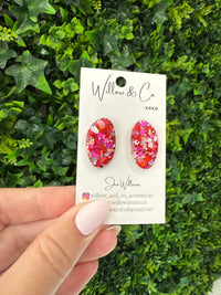 Organic Oval Stud Sweetheart