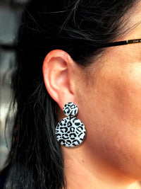 MIDI Clay Graphite Spots Dangle