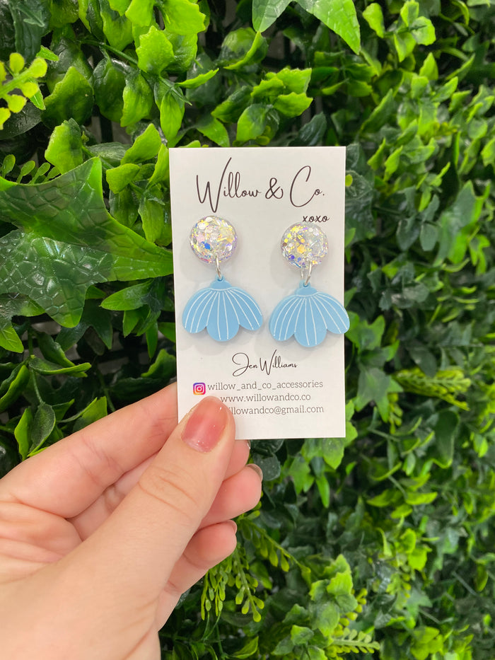 Wildflower Dangle Baby Blue