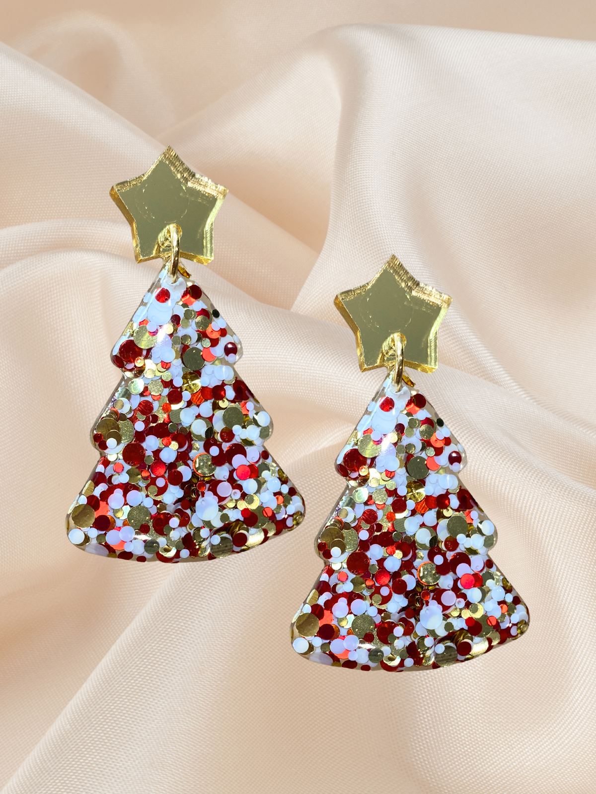 Large Christmas tree dangle Royal Dots