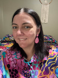 Large Dangle Barbie Pink