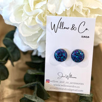 1.5cm Studs Timeless Blue Purple
