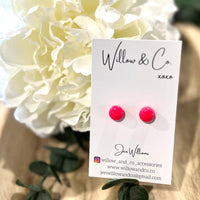 MINI Studs Hot Pink Pop