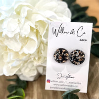2cm Studs Luxe Leopard