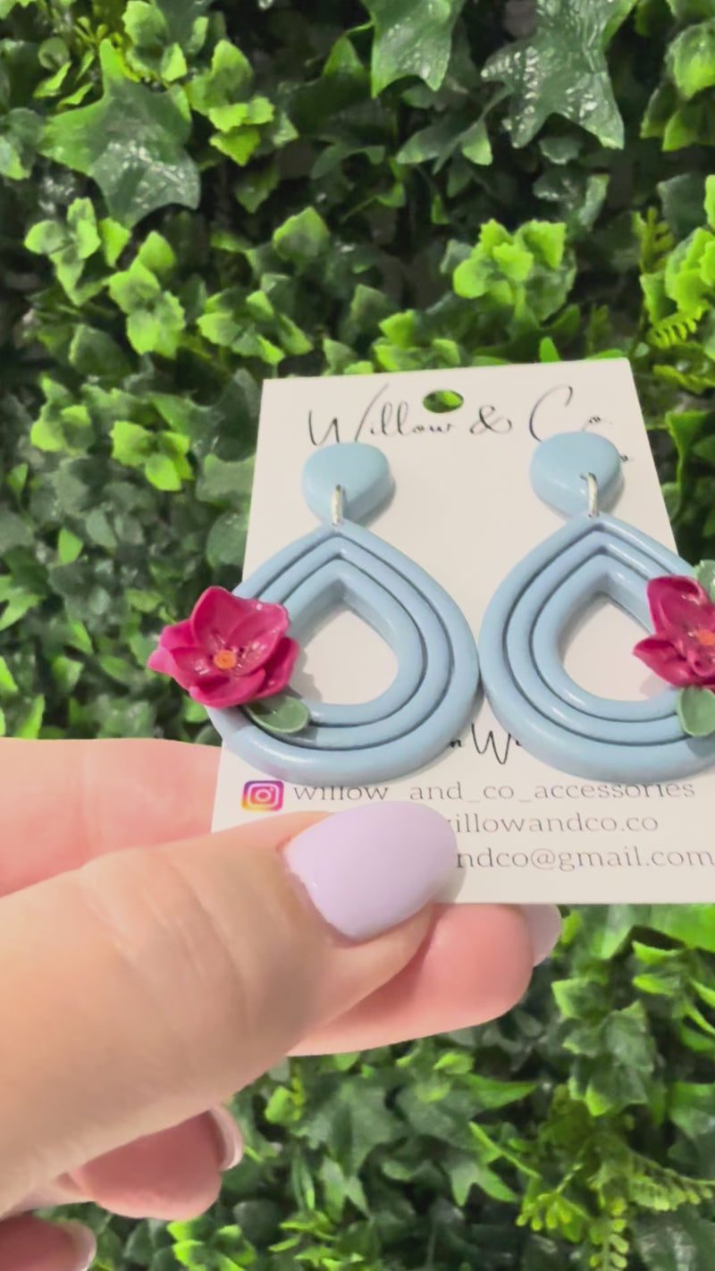 Florabelle Slate Blue Dangle