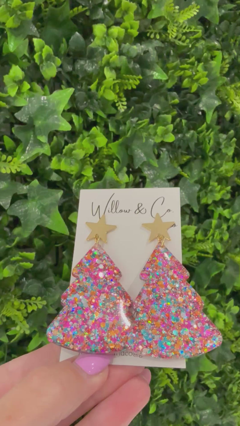 XL Christmas Tree Dangle Merry Bright