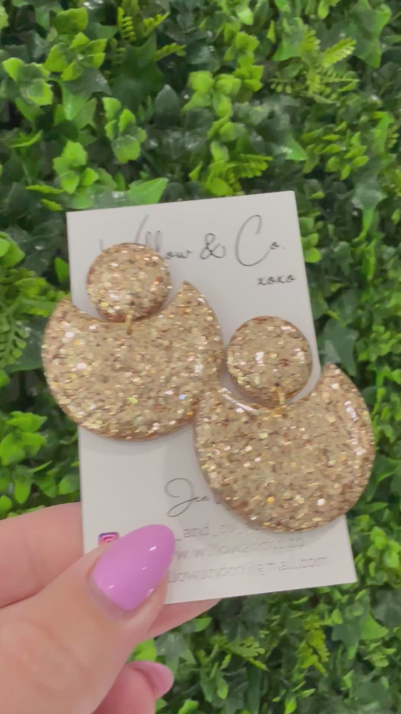 Statement Scoop Dangle Golden Hour