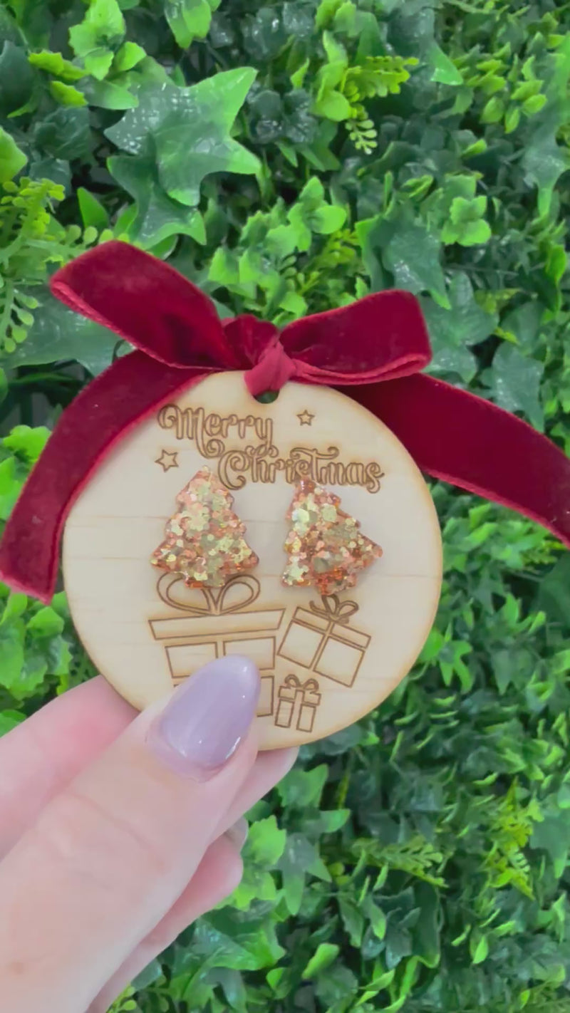 Gift Ready Christmas Tree Stud Copperlight