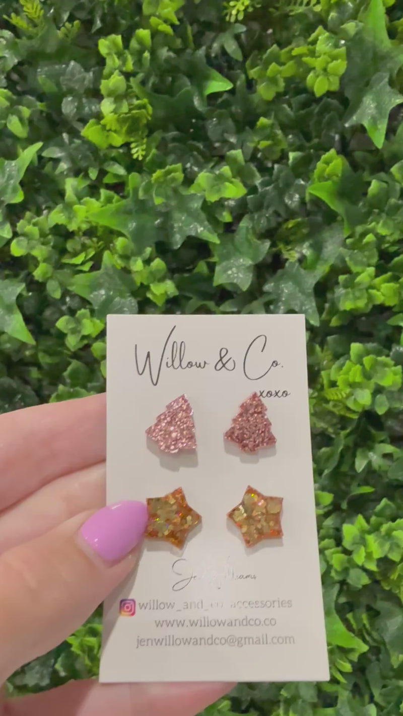 Christmas Duo Stud Pack Gold