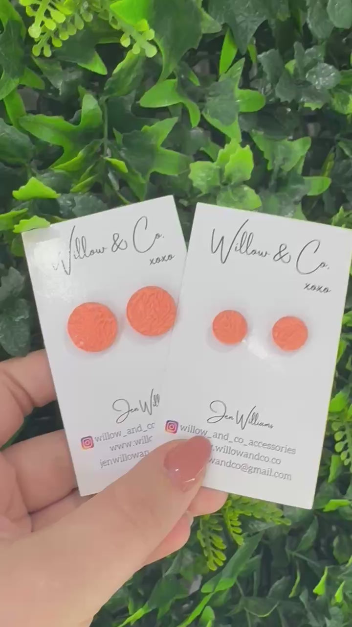 Mini Clay Stud Peachy Grove