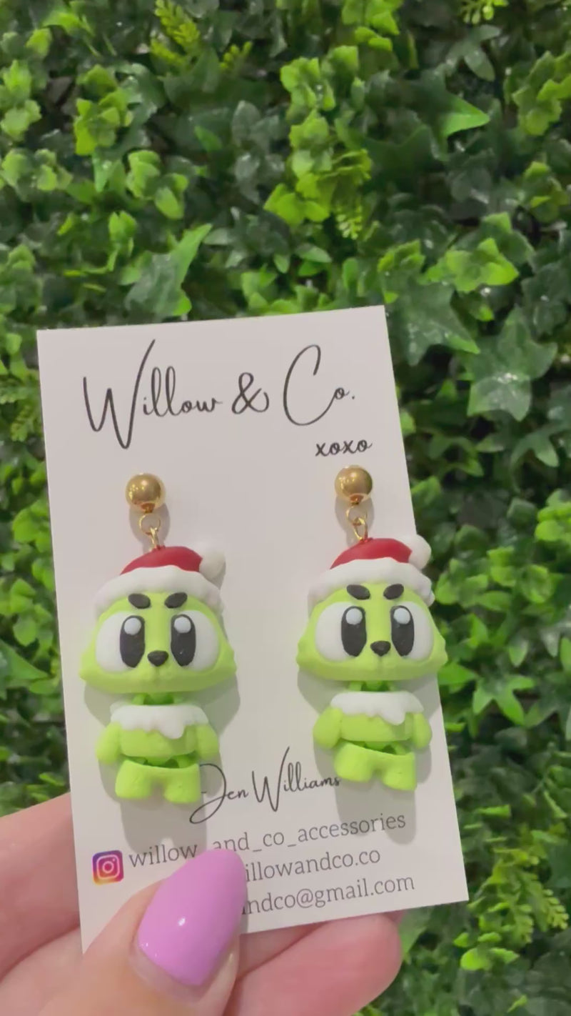 3D Grinch Dangles