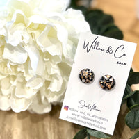 1.5cm Studs Luxe Leopard