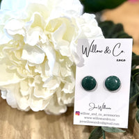 1.5cm Studs Emerald