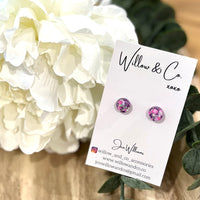 MINI Studs Pink Purple