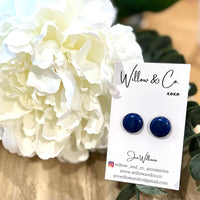 1.5cm Studs Navy Eclipse